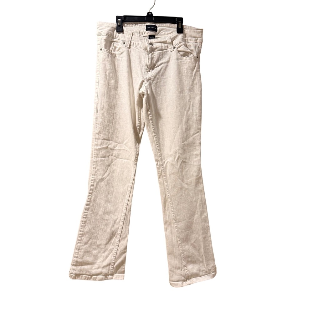The Limited Jeans Women 6 White Bootcut Stretch Cotton Denim Pants Preppy - Picture 2 of 8